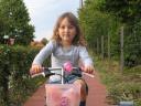 Mariken op haar nieuwe fiets